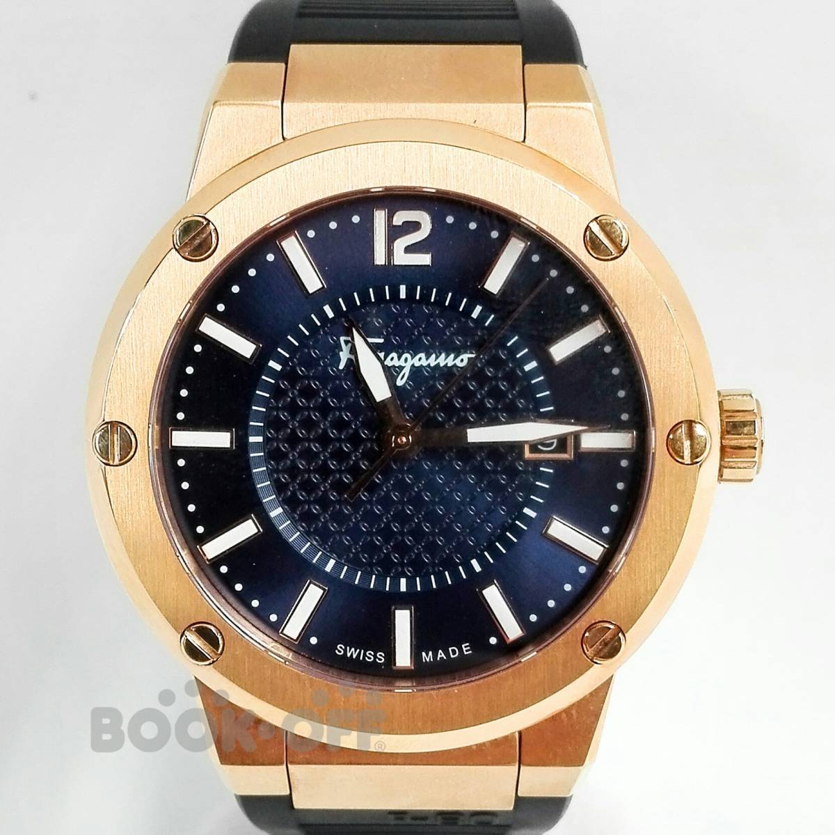 Salvatore Ferragamo 腕時計 F80 FIF121408410312 ネイビー文字盤 