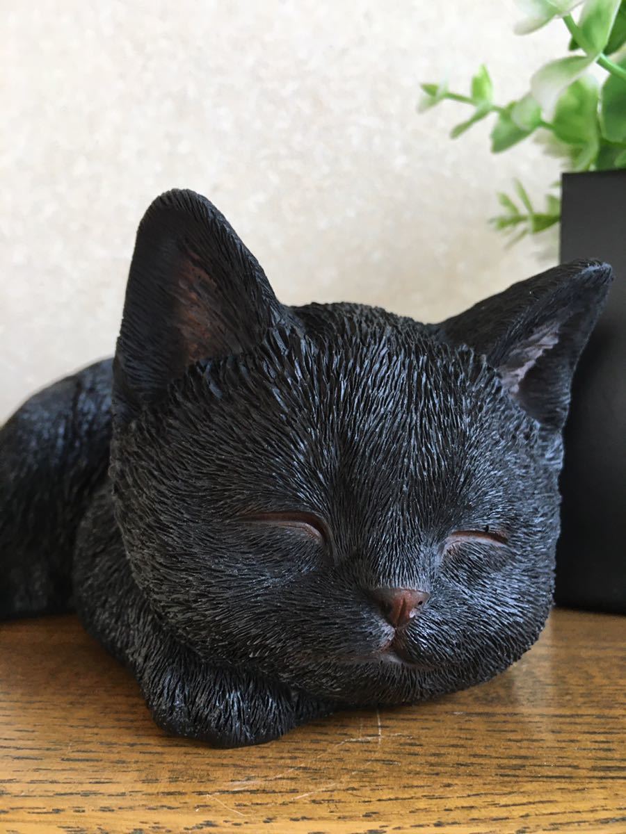 リアル かわいい猫の置物 キャットオーナメント 黒ねこ 居眠り猫 キティ 子猫 スモールキャット 置物 売買されたオークション情報 Yahooの商品情報をアーカイブ公開 オークファン Aucfan Com