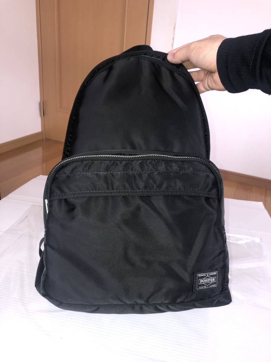 激美品 ポーター タンカー リュック デイパック レザー 本革 旅行 遠足