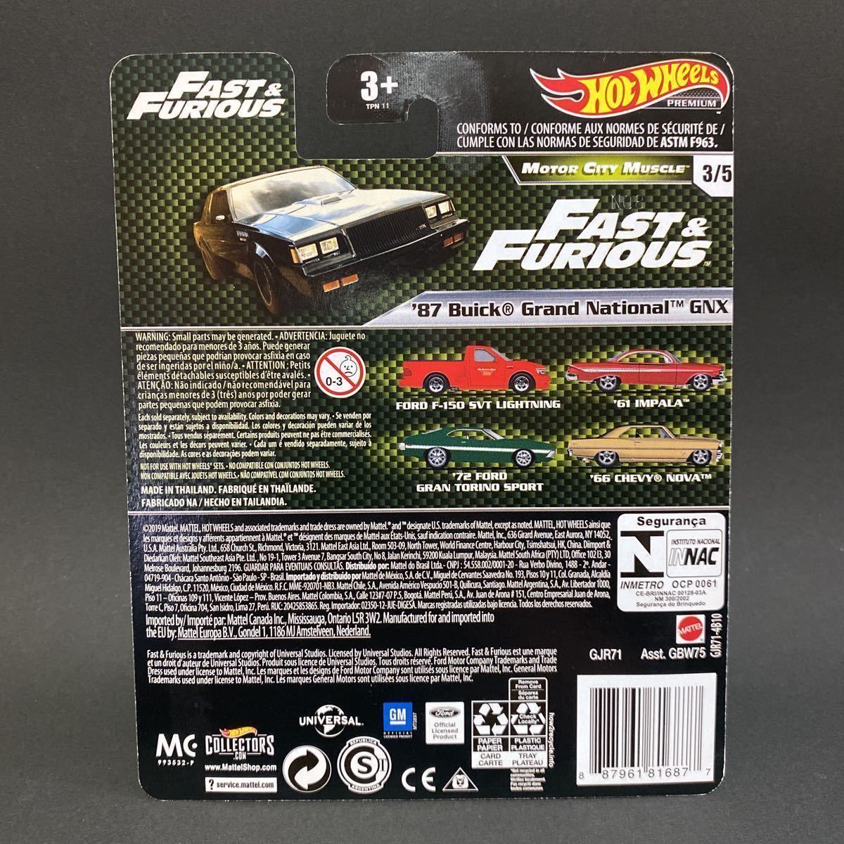 HOT WHEELS FAST&FURIOUS '87 BUICK GRAND NATIONAL GNX ホットウィール ビューイック グランド ナショナル ワイルド スピード_画像9