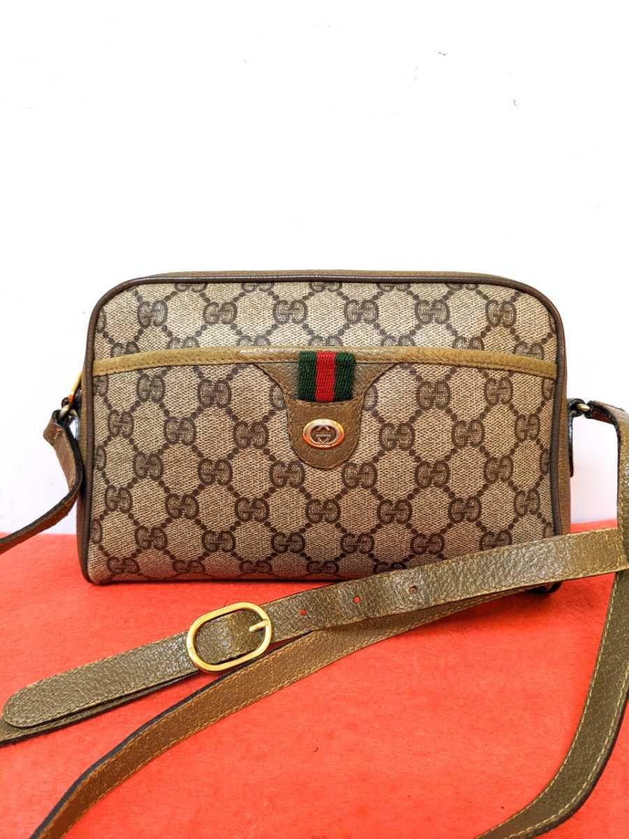 美品 極希少 Gucci シェリーライン ショルダーバッグ オールドグッチ