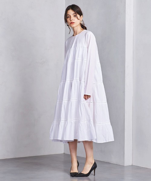 ロングワンピース merlette ESSAOURIAマーレット ティアードワンピース