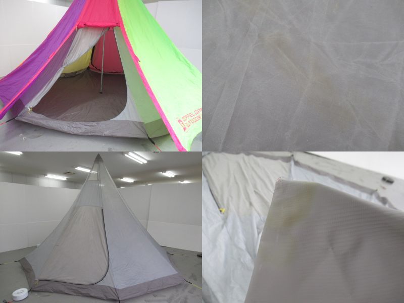 100張限定】DOPPELGANGER OUTDOOR レインボーワンポールテント T8-444