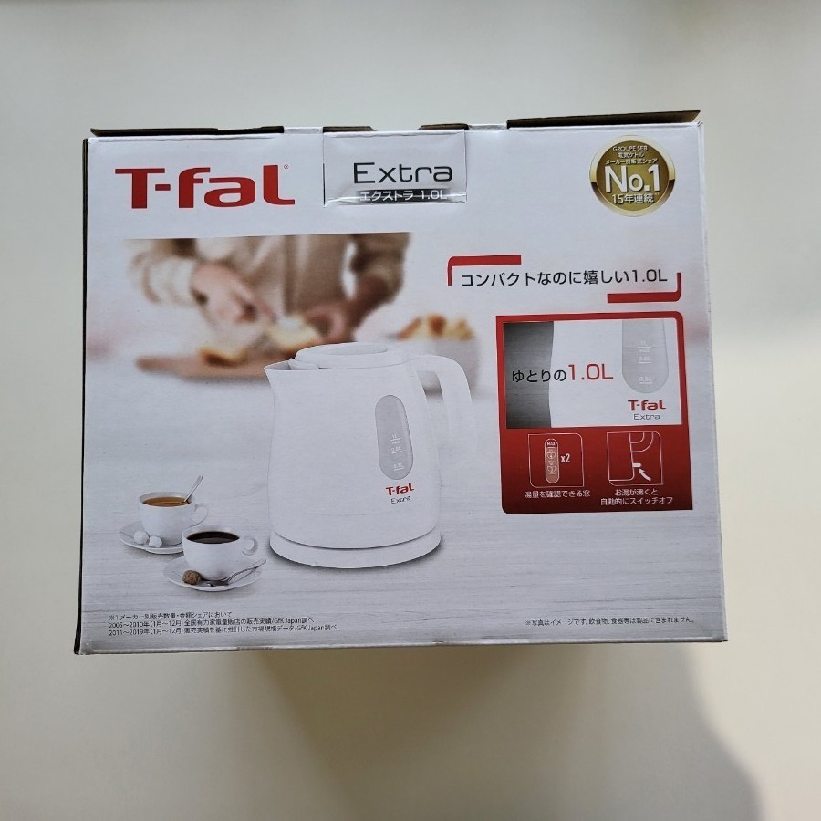 エクストラ 1.0L （ホワイト） T-fal 電気ケトル ティファール電気ケトル新品、未使用