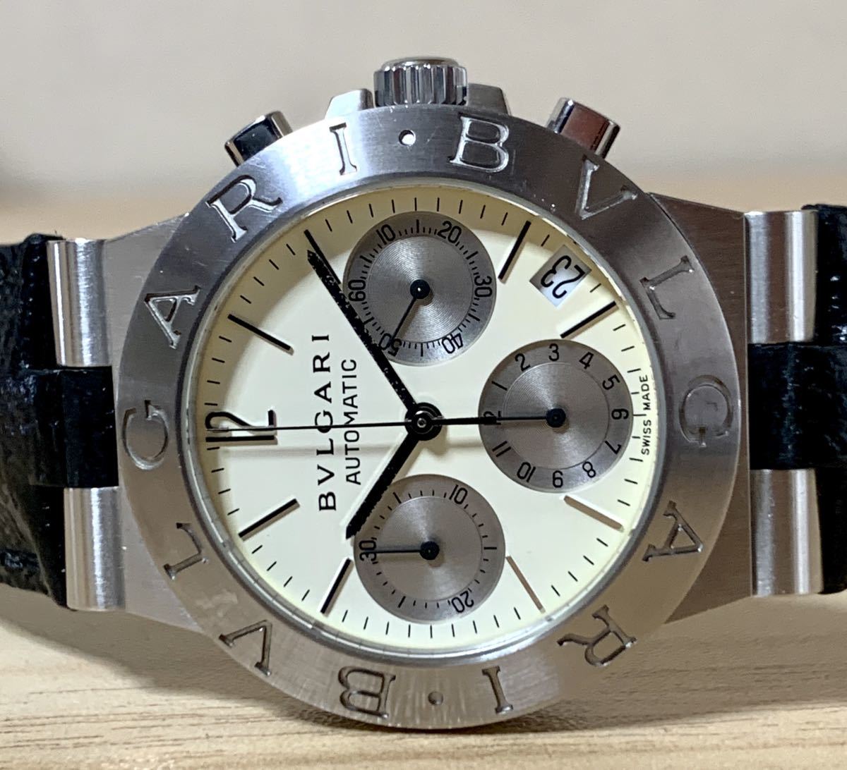 1円〜H 良品 BVLGARI ブルガリ ディアゴノ スポーツクロノグラフCH35 S