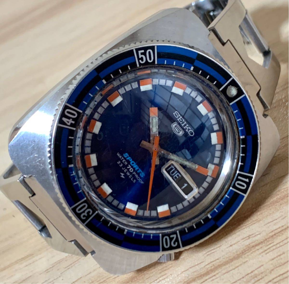 1円〜H 希少 SEIKO セイコー ファイブスポーツ 5126-8120ビッグケース