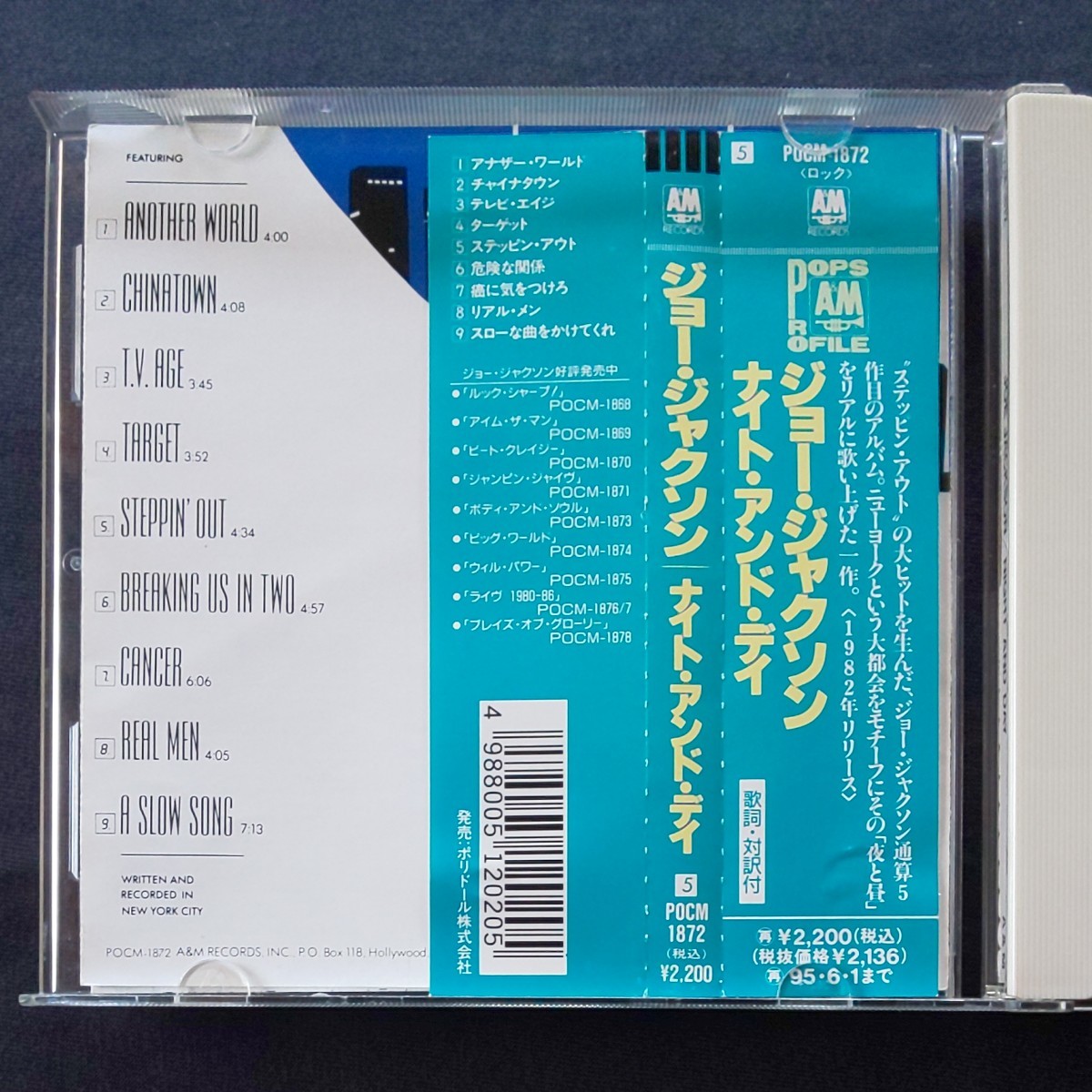 ☆帯付き国内版CD☆ ジョー・ジャクソン ／ ナイト・アンド・デイ  JOE  JACKSON ／ NIGHT  AND  DAY