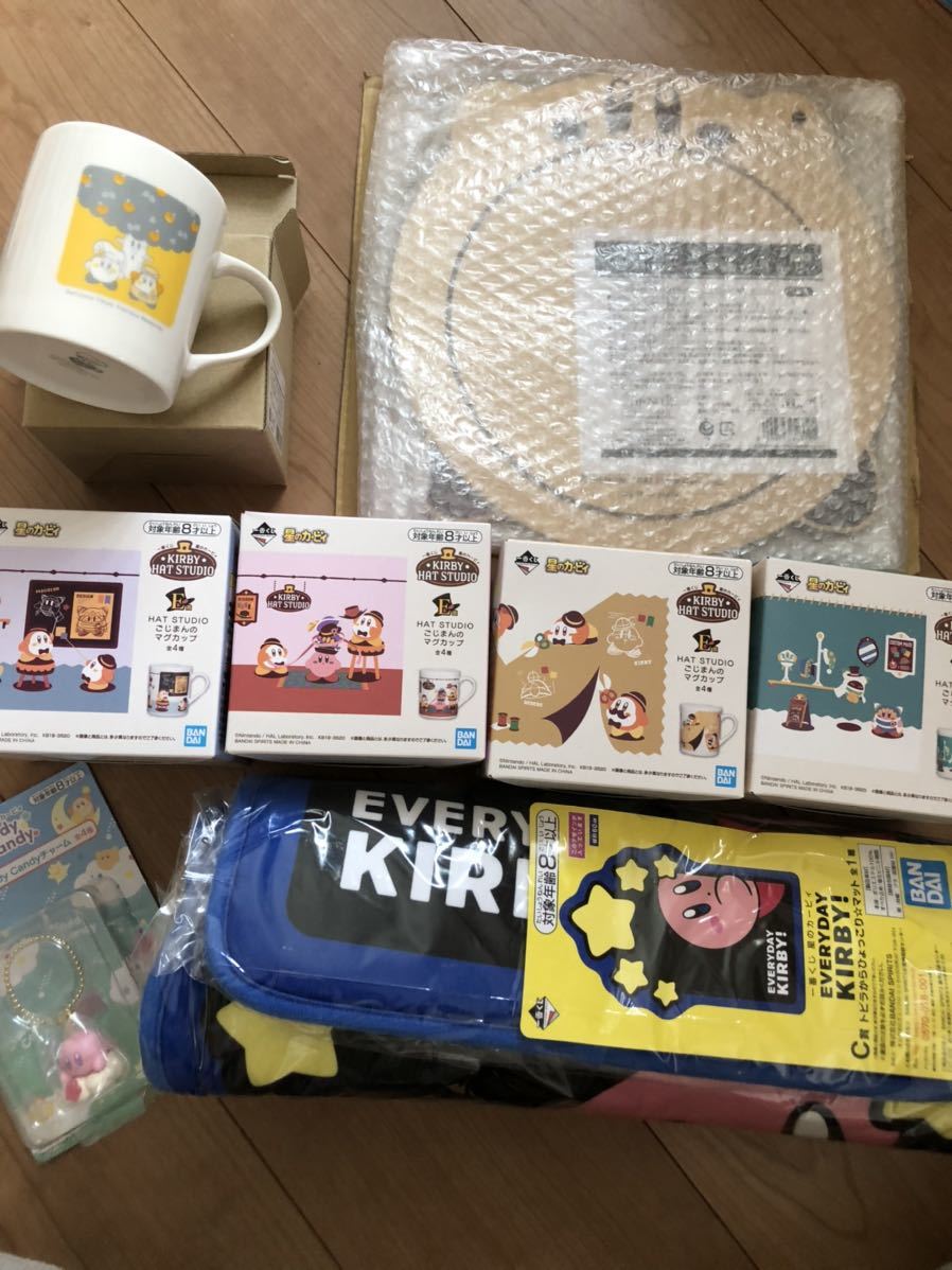 カービィ カフェ 一番くじ グッズ セット チャーム 未開封 木製プレート マグカップ E賞 C賞 まとめて 限定 レアコミック、アニメグッズ