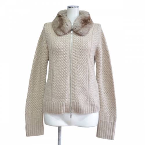 FOXEY BOUTIQUE フォクシー Knit Jacket Cashmere Zip ミンク付き ニット ジャケット R2A-179895_画像1