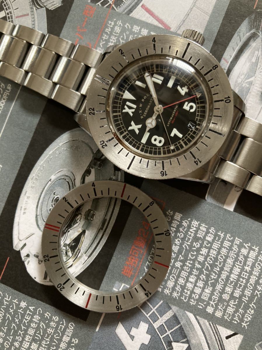 RXW SOLID ZEROMASTER スイス製 自動巻 ETA 2893 系 搭載 24H GMT