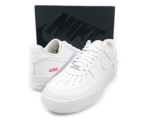 NIKE×SUPREME CU9225-100 AIR FORCE 1 LOW SP エアフォース シューズ ホワイト サイズUS9.5=27.5cm 正規品 /27711