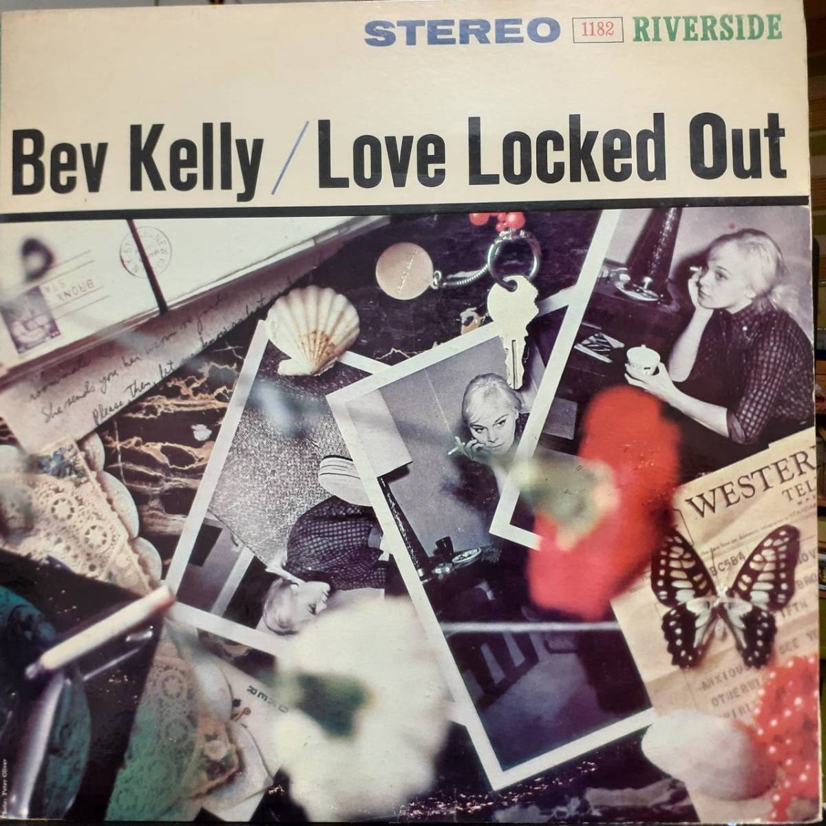 美盤！米RIVERSIDEオリジLP！黒ラベルSTEREO盤 Bev Kelly / Love Locked Out 1959年 RLP 1182 Milt Hinton Roy Haynes Kenny Burrell