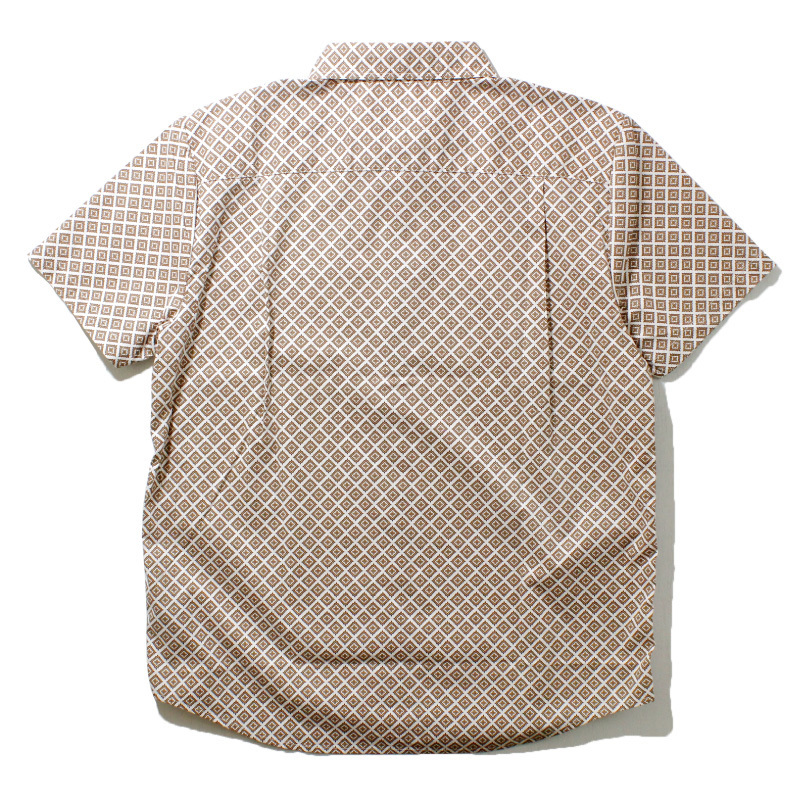 新品 BRIXTON ブリクストン 半袖シャツ 柄シャツ オフホワイトベース