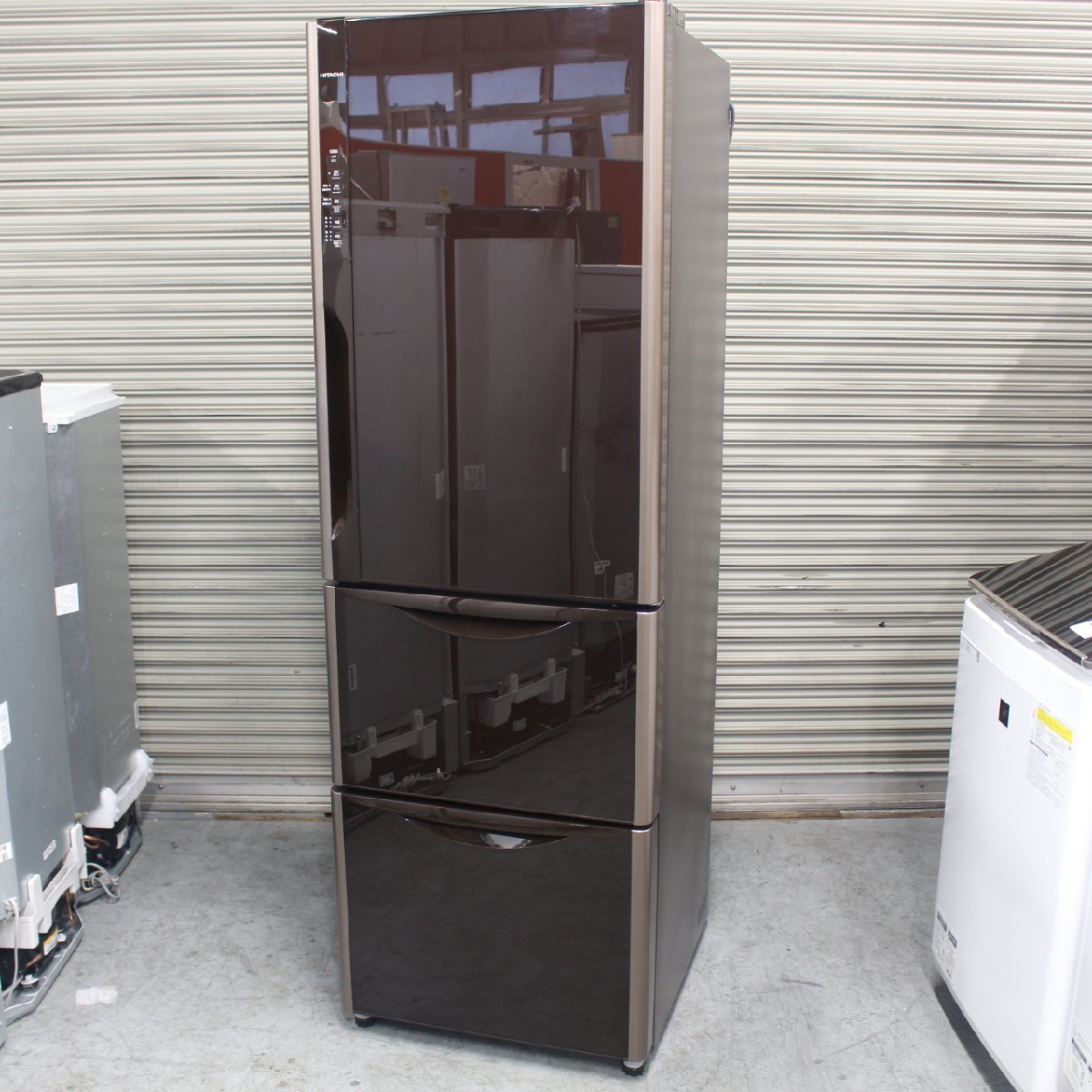 T928) 日立 ノンフロン冷凍冷蔵庫 R-S3700FV(XT) 365L 2015年製 3ドア