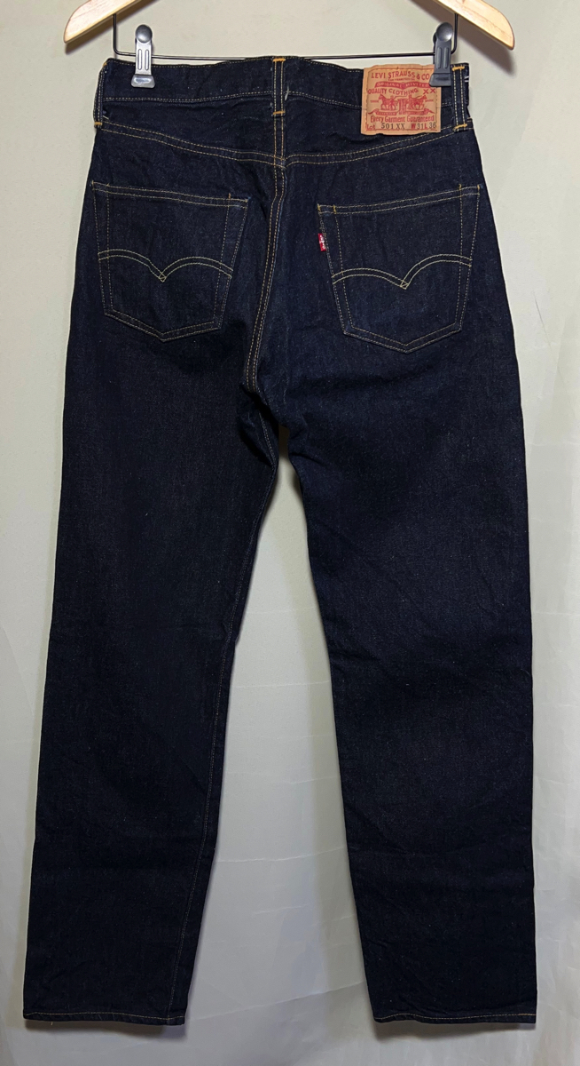 90s 濃紺 USA製 LEVI'S 501XX 501-0003 復刻 BIG E 555刻印 バレンシア