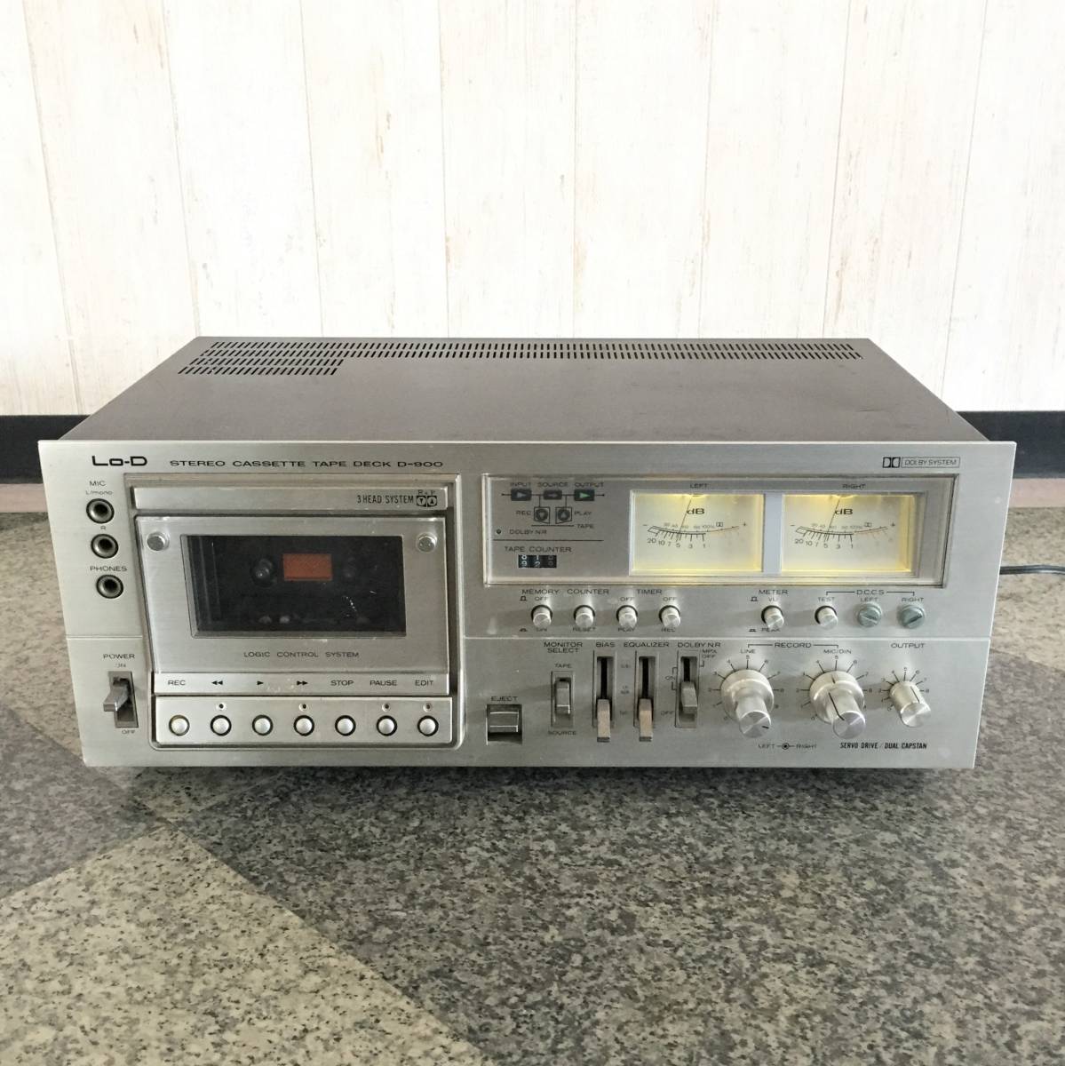▽【通電OK】Lo-D ステレオカセットデッキ D-900 STEREO CASSETTE DECK
