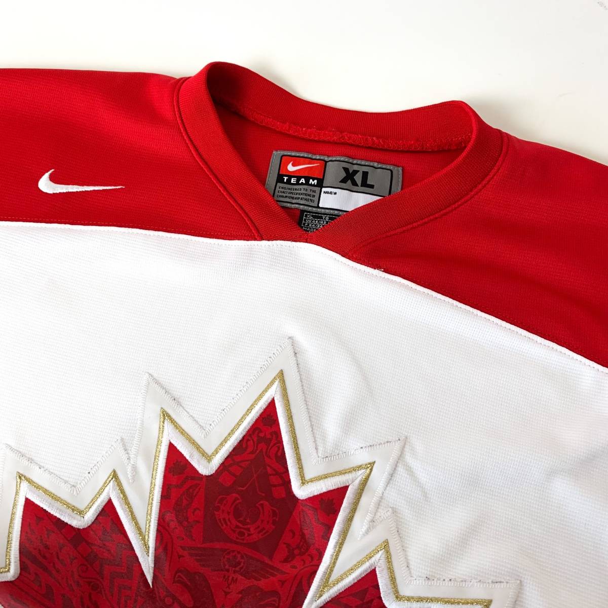 レア XL 正規品 NIKE CANADA VANCOUVER OLYMPICS 2010 ナイキ カナダ バンクーバー オリンピック ホッケーシャツ ジャージ アイスホッケー_画像3