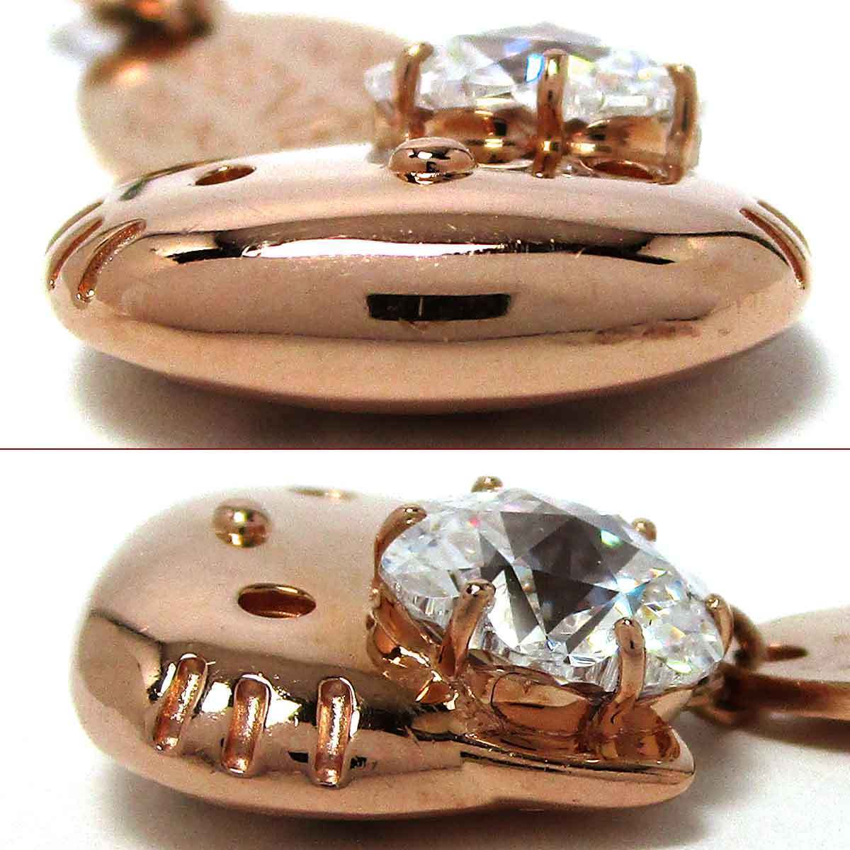 25709円 ノーブランド ストラップ キティ/透明石 K18 中古 25709円 ノーブランド ストラップ キティ/透明石 K18 中古