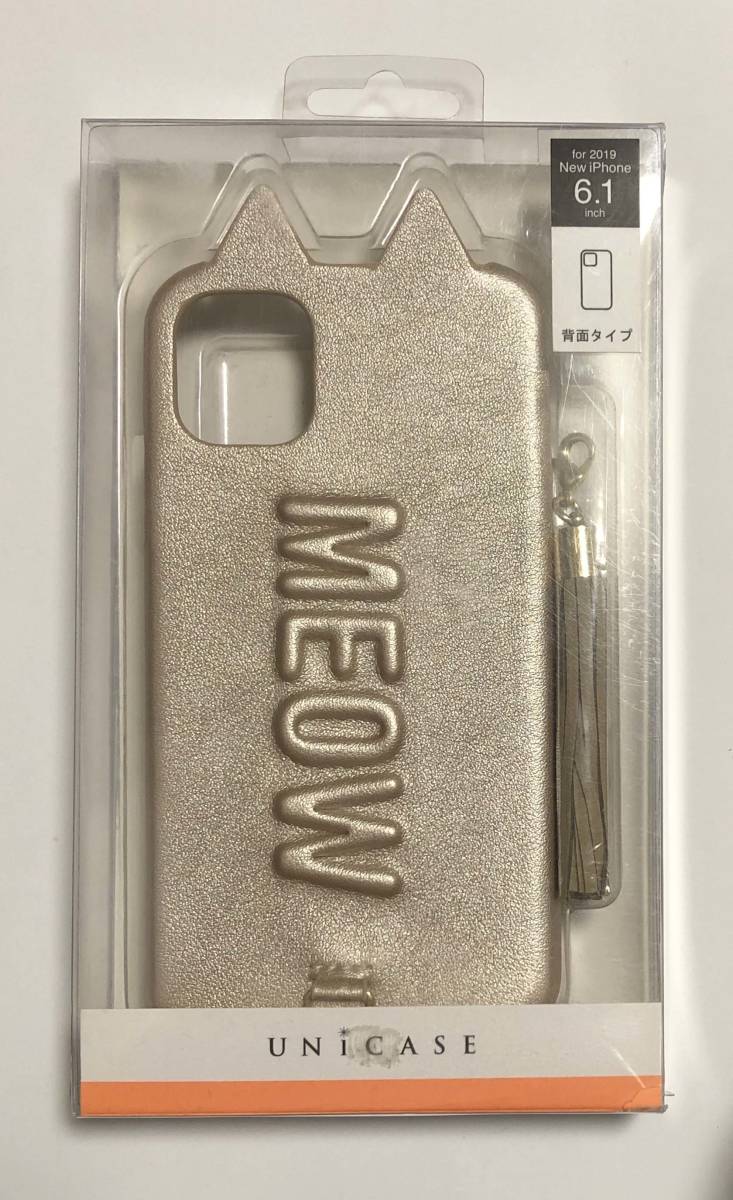 Ｍ78: iphoneケース 新品 UNiCASE 送料込Tassel Tail Cat Case for iPhone11 (gold)猫耳_画像1