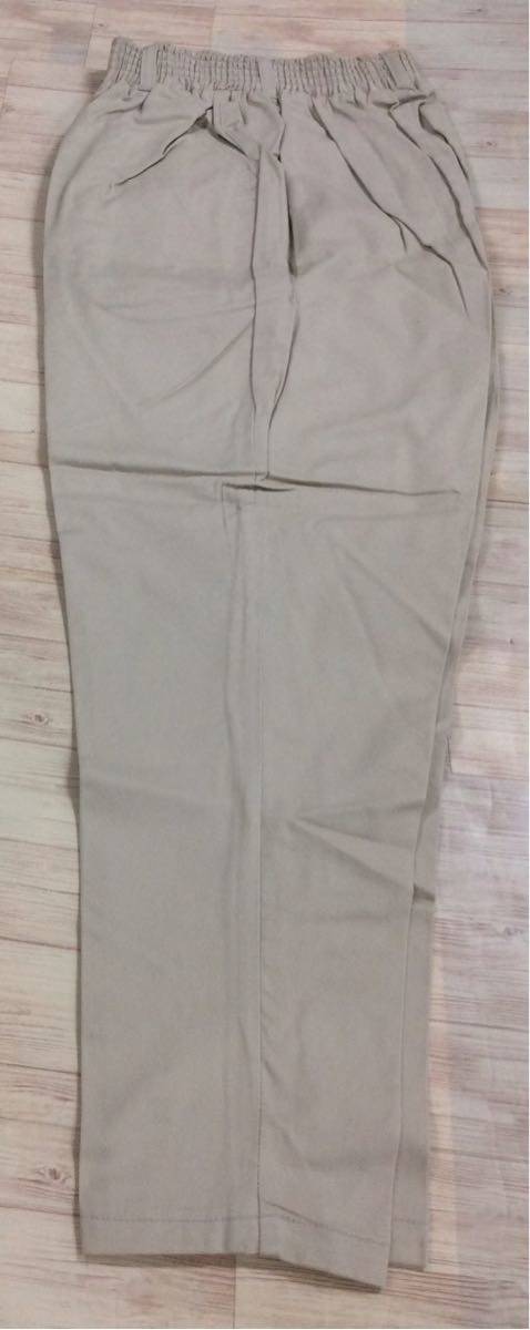  new goods cotton tsu il Easy pants free size beige 
