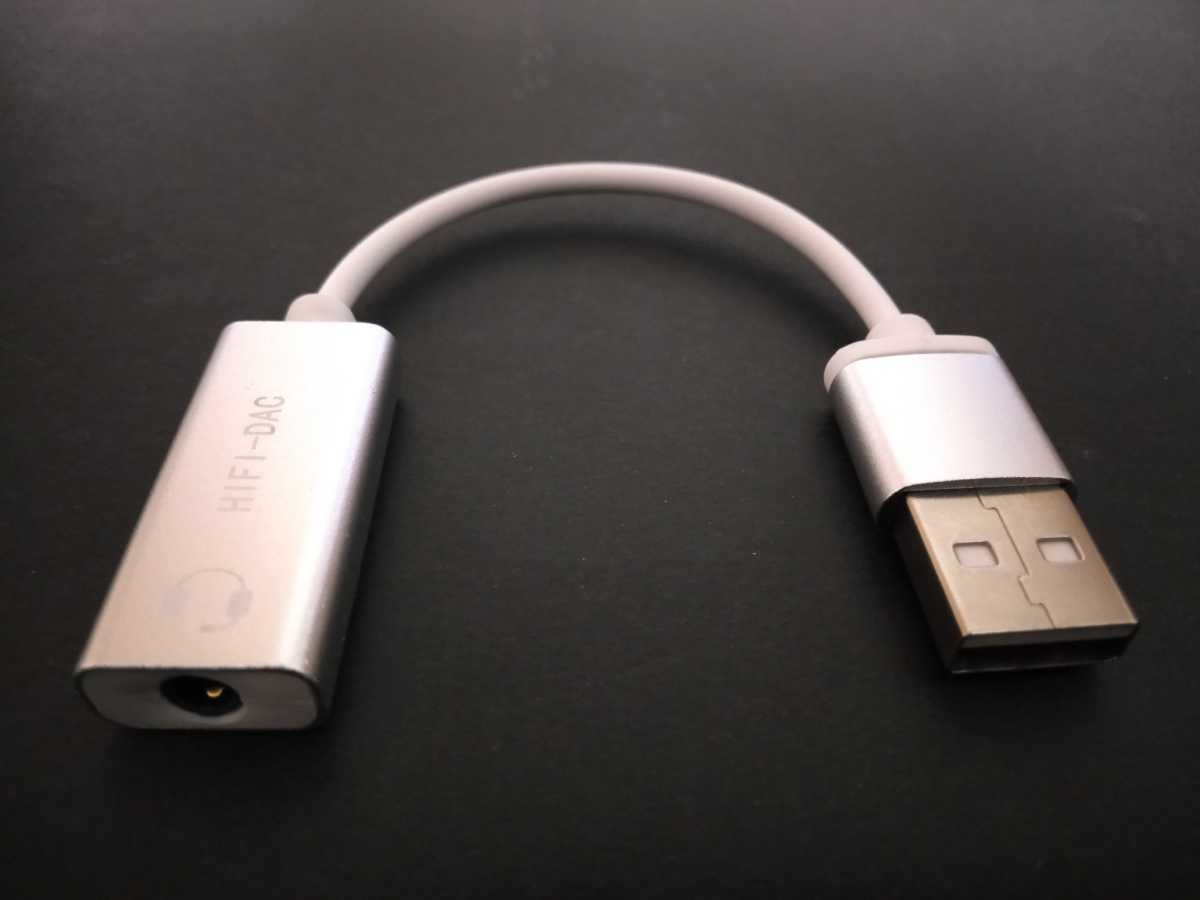 【送料無料】USBオーディオ変換アダプター　外付けサウンドカード　3.5mm　　イヤホンマイク用_画像2