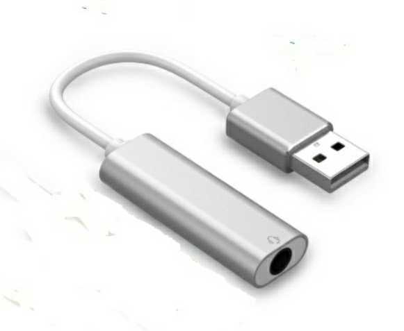 【送料無料】USBオーディオ変換アダプター　外付けサウンドカード　3.5mm　　イヤホンマイク用_画像1