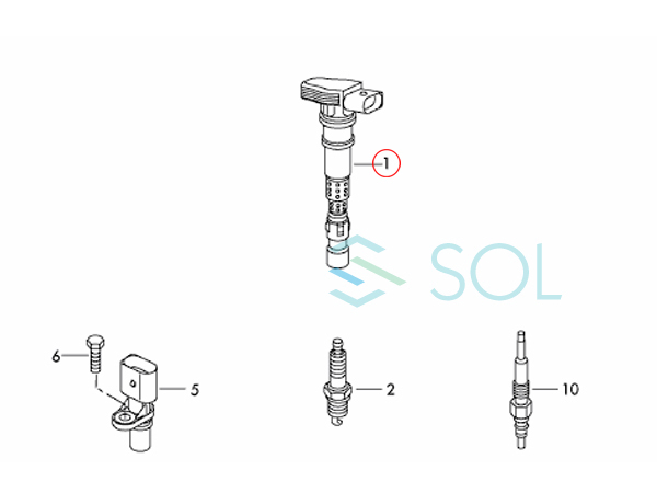 VW イオス ビートル ニュービートル パサート パサートCC イグニッションコイル 4本セット HELLA 06H905115 06H905115A 06H905115B_画像5
