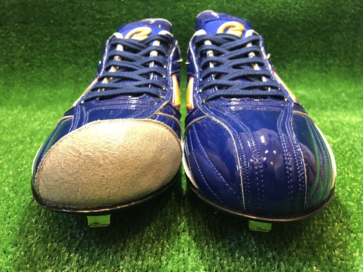【未使用品】MIZUNO ミズノ グローバルエリート オーダー スパイク 28.5cm 2021年明治神宮野球大会優勝チーム 縫P革加工 右投げ推奨