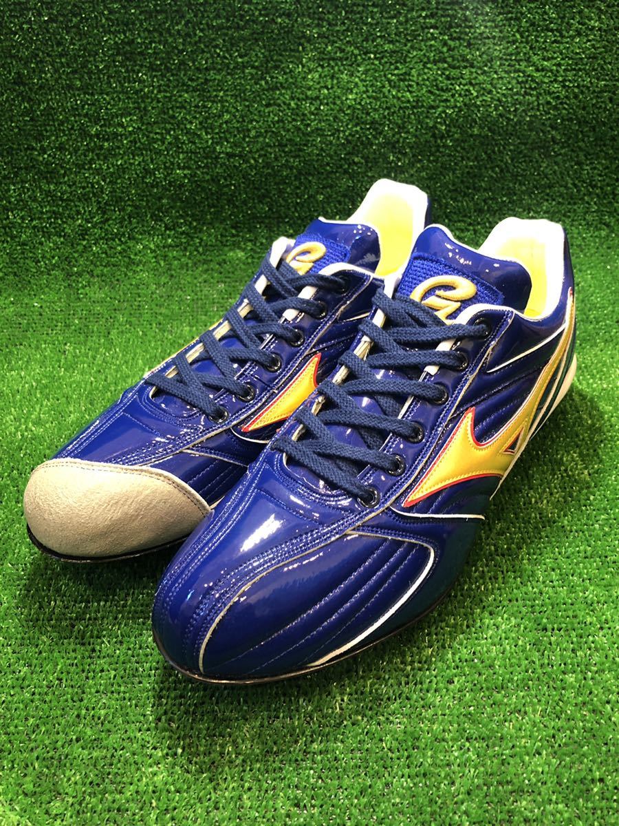 【未使用品】MIZUNO ミズノ グローバルエリート オーダー スパイク 28.5cm 2021年明治神宮野球大会優勝チーム 縫P革加工 右投げ推奨