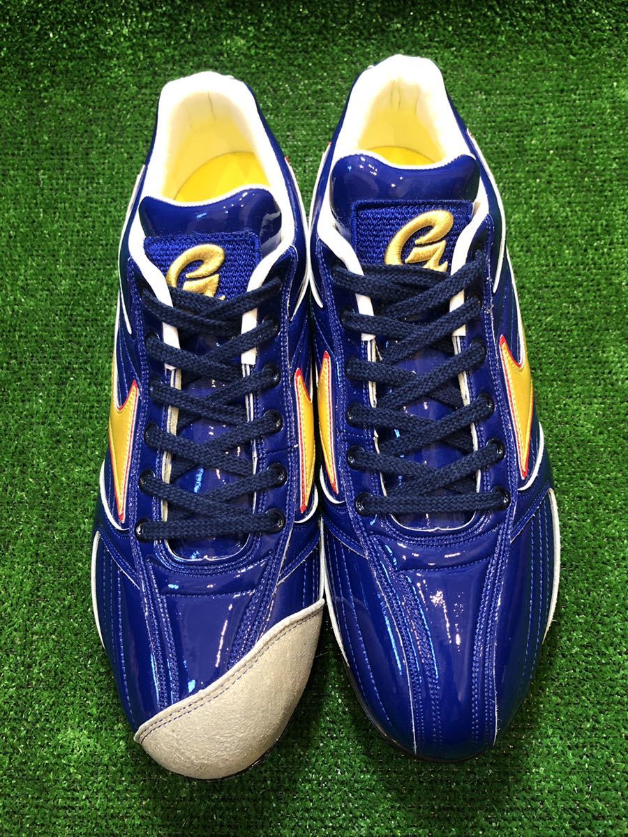 【未使用品】MIZUNO ミズノ グローバルエリート オーダー スパイク 28.5cm 2021年明治神宮野球大会優勝チーム 縫P革加工 右投げ推奨