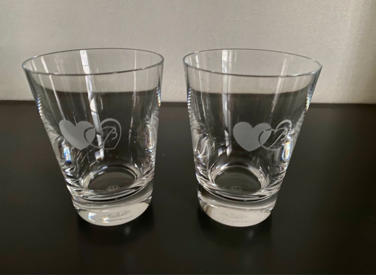廃盤 バカラ H2OシリーズLOVEラヴハート タンブラーグラス2客セット Baccarat ペアグラス