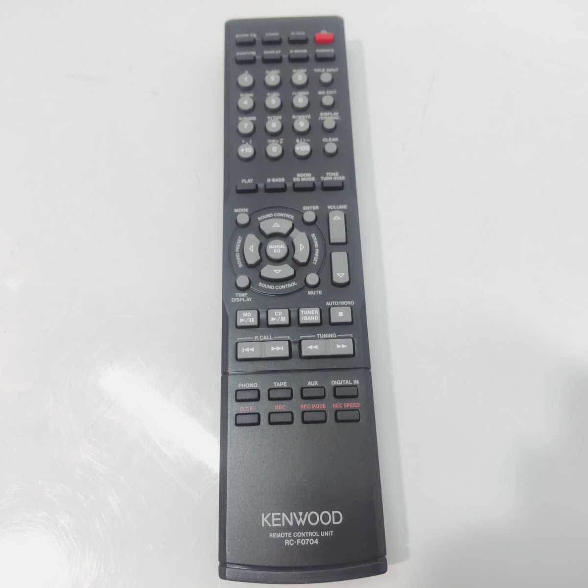 ケンウッド CD/MDレシーバー R-K700 リモコン RC-F0704 KENWOOD ケンウッド CD/MDレシーバー R-K700 リモコン RC-F0704 KENWOOD