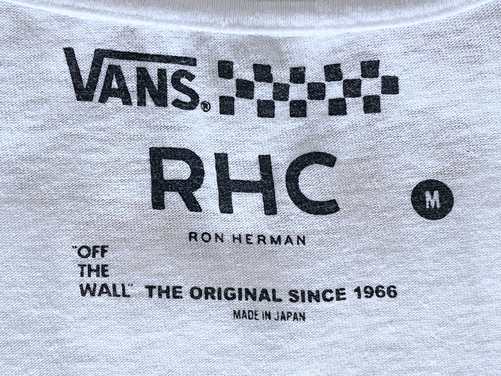 RHC ロンハーマン 別注 限定 VANS バンズ ヴァンズ 50周年記念 Tシャツ サイズM ホワイト_画像6