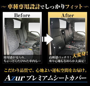 送料無料！Azurシートカバー イスズ ギガ (ファイブスター) 77系 運転席のみ 【AZU10R05】_画像6