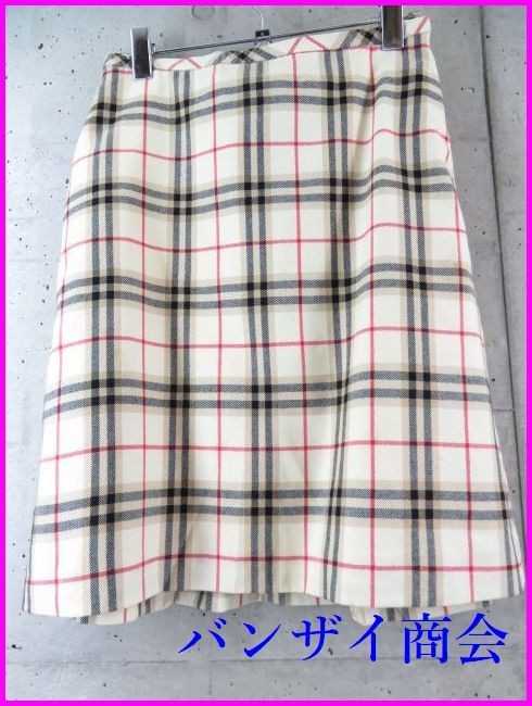 7121c98◆お洒落◆BURBERRY BLUELABELバーバリー ブルーレーベル ノバチェック ウールスカート 38/ジャケット/シャツ/ワンピース/ブラウス_画像1