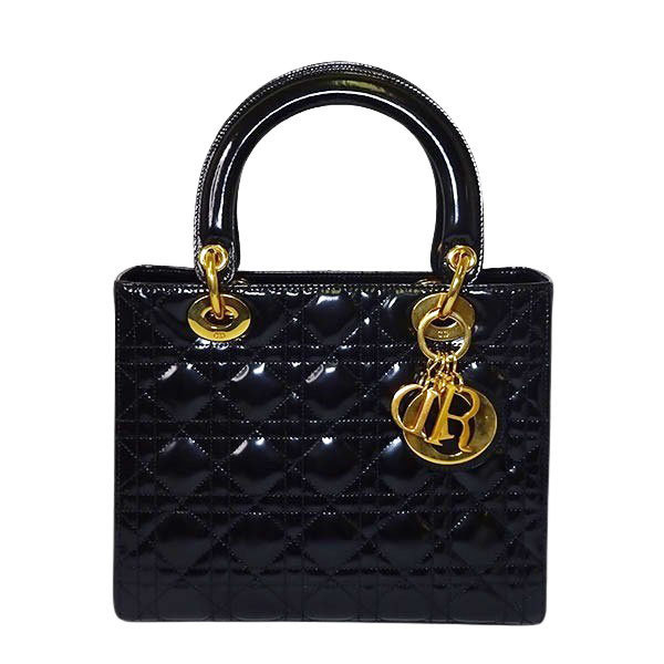 Dior ディオール】 レディディオール カナージュ エナメル ゴールド