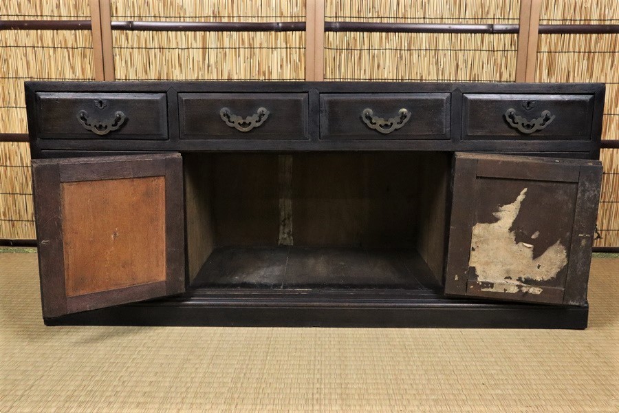 売れ筋商品 朝鮮美術 李朝家具 キャビネット 幅96,5cm 古民具 サイド