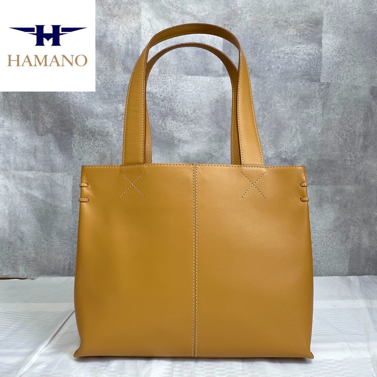 値引き 【美品】HAMANO ブラック　トートバッグ 皇室御用達 ハマノ 濱野皮革工藝 ハンドバッグ