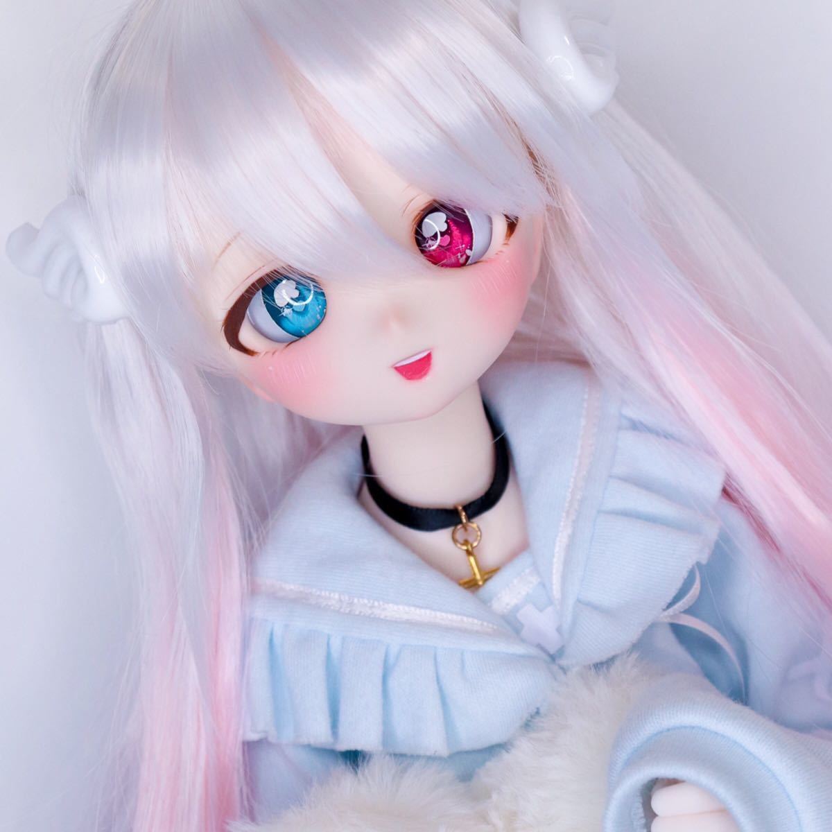 labear* DDH-01 セミホワイト肌☆カスタムヘッド+自作カボションアイ