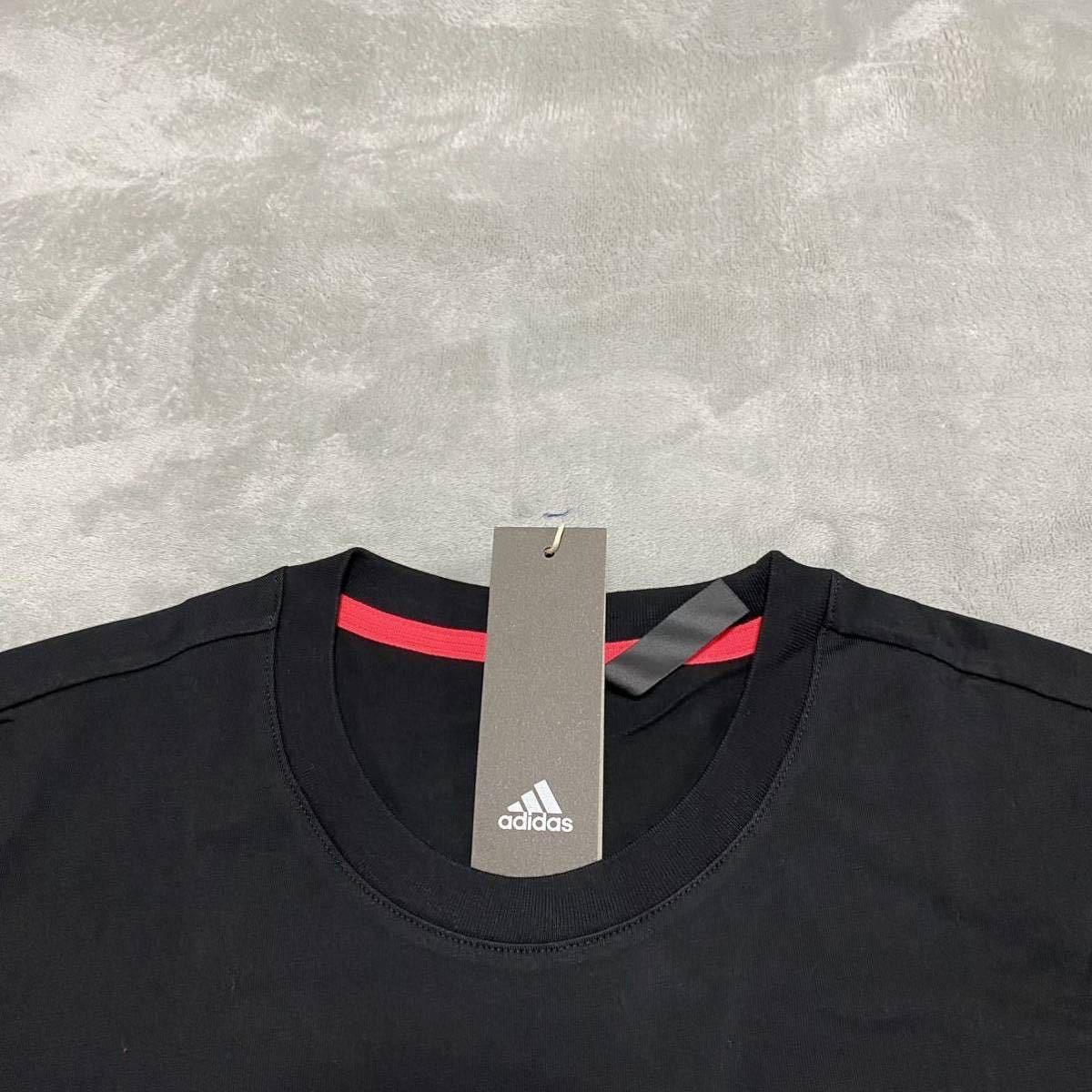 新品 adidas アディダス 黒 ビッグロゴ プリント半袖 Tシャツ ピンク ナイロン ハ－フパンツ 上下セット正規品 L HIROKO TAKAHASHI 