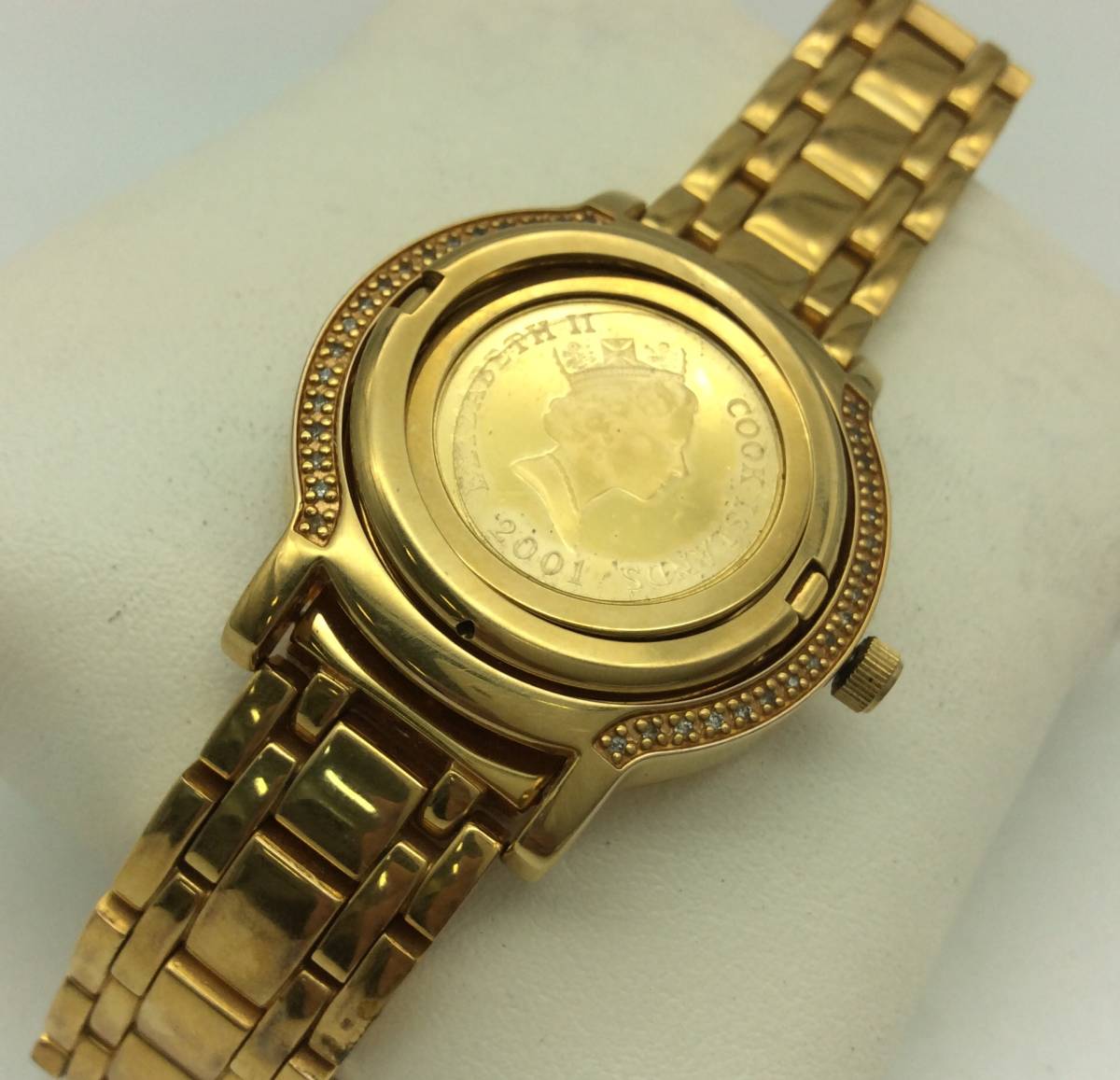 MM19! (QZ/ неподвижный )K24 золотая монета монета часы Christian lasenChristian Riese Lassen 1/10 oz наручные часы!