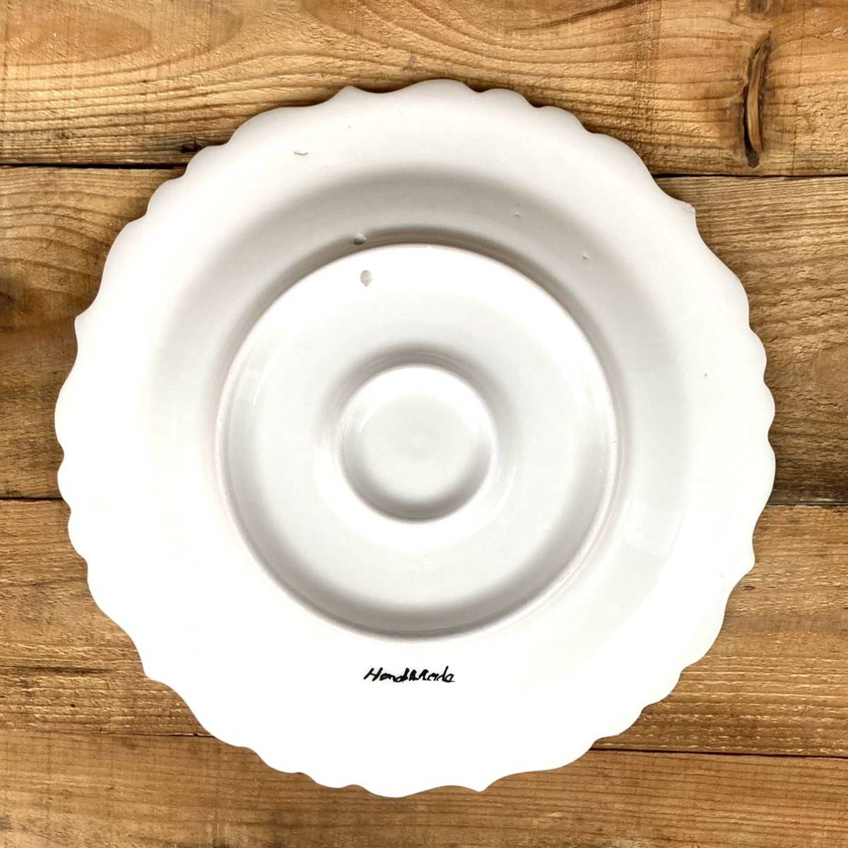 27cm* new goods * Turkey ceramics plate ornament interior * light blue * hand made kyu tough ya ceramics [ conditions attaching free shipping ]028