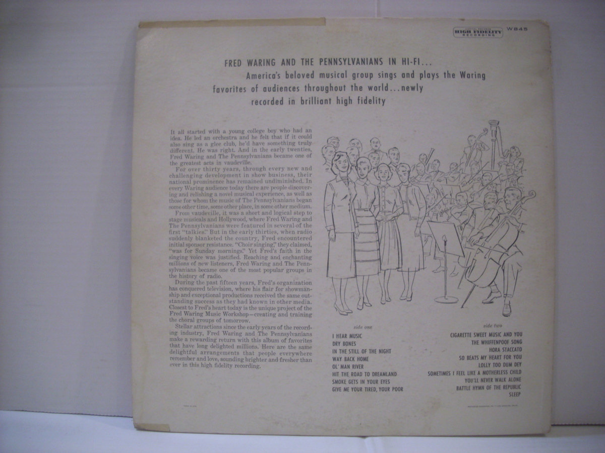 ●LP FRED WARING AND THE PENNSYLVANIANS / IN HI-FI フレッドウェアリングアンドヒズペンシルヴァニアンズ. インハイファイ ◇r40415_画像2