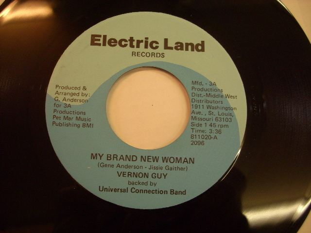 [EP]　Vernon Guy / My Brand New Woman / Ooh Vernon / Electric Land Records 811020 / SOUL 45PRM_画像1