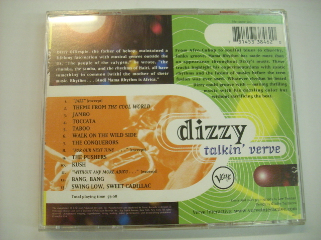 [CD] DIZZY GILLESPIE ディジー・ガレスピー / TALKIN' VERVE トーキン・ヴァーヴ US盤 VERVE 533 846-2 ◇r30513_画像2