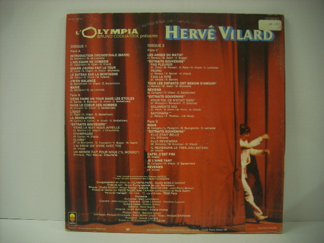 ■2LP　HERVE VILARD エルヴェ・ヴィラル / OLYMPIA 82 オリンピア フランス盤 TREMA 310 128/129 ◇r3925_画像2