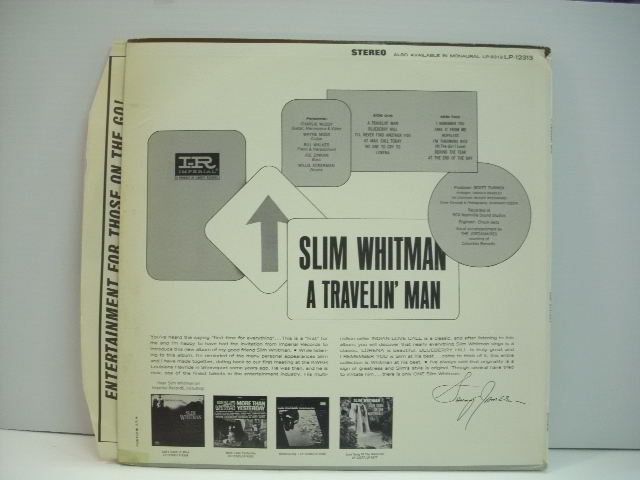 [LP] SLIM WHITMAN / A TRAVELIN' MAN スリム・ホイットマン トラヴェリン・マン スリム・ウィットマン カントリー_画像2