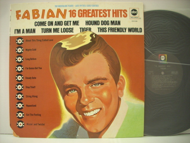 ■LP　FABIAN / 16 GREATEST HITS フェビアン 16 グレイテストヒッツ タイガー ハウンドドッグマン ◇r31002_画像1