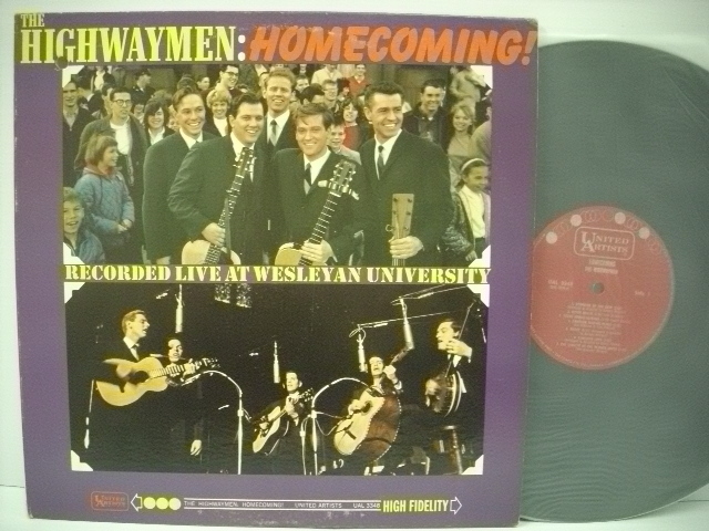 ■LP THE HIGHWAYMEN / HOMECOMING! RECORDED LIVE AT WESLEYAN UNIVERSITY ハイウェイメン ホームカミング_画像1