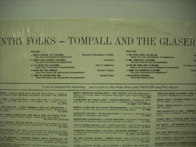 ■LP　TOMPALL AND THE GLASER BROTHERS / COUNTRY FOLKS トムポール・アンド・ザ・グレイザー・ブラザーズ US盤_画像2